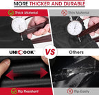 Unicook Griddle Cover Compatible with Weber 28 Inch Gas Griddle, 55" Grill Cover Compared to Weber 7771, Heavy Duty Waterproof 3 Burner Flat Top BBQ Protector with Hood, All Weather Protection, Black