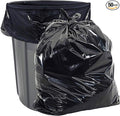 Aluf Plastics Heavy Duty 55 Gallon Trash Bags - (Large 50 Pack/w Ties) - 2 MIL Industrial Strength Plastic Drum Liners 38' x 58' Professional Black Garbage Bags for Construction, Contractors