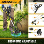 Cordless String Trimmer Compatible with Dewalt 20V MAX Battery, 12-Inch Weed Wacker Cordless Auto Line Feed,Electric Weed Eater Battery Powered Grass Trimmer w/6 Line Spools(Tool Only)