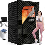 Sauna Box, Portable Steam Sauna, Portable Sauna for Home with 3L 1200W Steamer, 9 Levels, Folding Chair, Extra Large Size (2.6' x 2.6' x 5.9'), Full Body Sauna Tent for Relaxation, Detoxification