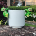 3 PCS Playful Frog Statues Pot Hugger Decorations for Plant, Miniature Frog Figurines,Women Gifts,Garden Decor Outdoor, Suitable for Flower, Courtyard and Lawn Decorations