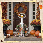 Suzile Fall Porch Goose Outfit Autumn Clothes for 23" High Cement or Plastic Goose Costume Plaid Dresses for Yard Lawn Outdoor Garden Patio Statue Thanksgiving Day Xmas Holiday Decor