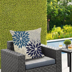 DFXSZ Outdoor Throw Pillow Covers 16x16 Inch Set of 2 Spring Summer Geometric Elegant Decorative Throw Pillows Blue Outdoor Waterproof Pillow Covers for Patio Funiture Garden Couch 158A16