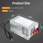 Upgrade WF-9855 55 Amp RV Power Converter Charger, Replace for RV Camper WF-9800 Series, WF-9855, WF-9855-AD, WF-9855-MBA, for Lead-Acid Battery 1 Year Warrant