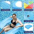 2 Pack Pool Floats Adult, PuppyuWill Minimalist Design Pool Chair Float, 46"X36" Mood-Boosting Colors, Drifter, Chair, Hammock 3-in-1 Inflatable Pool Toys for Pool Party, Lake, River, Sea, Outdoor