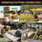 Brushless Mini Chainsaw, 8" & 6" Hand Held Cordless Chain Saw with 2 x 4.0Ah Battery, Portable Small Electric saw Cordless with 4 Chain Guide, Mini Motosierra for Tree Pruning Wood Cutting