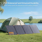 N-Type 16BB 350W Portable Solar Panel for Power Station,Camping Essentials,43V Foldable Solar Charger 25% High Efficiency IP68 Waterproof 4 Reinforced Kickstands for Camping RV Offgrid Living