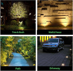 Landscape Well Lights, LED Low Voltage Ground Lights Outdoor, 12V IP67 Waterproof, Bright Wired Aluminum ORB for Driveway Walkway Path Tree 6W 580LM