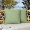 Kevin Textile Pack of 2 Outdoor Waterproof Pillow Covers Spring Decorative Farmhouse Throw Pillow Covers Checkered Couch Pillow Covers Spring for Patio Tent Bed Sofa Living Room 20x20 Inch Sage Green