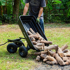BILT HARD 600 lbs Poly Garden Dump Cart with 180° Rotating Handle, 4 Cu.Ft. Capacity Heavy Duty Wheelbarrow Garden Carts for Yard, Outdoor