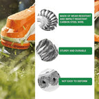 6 Inch Premium Indestructible Trimmer Head for Electric Battery Powered Cordless String Trimmer | Replaceable Blades for Weed Trimmer & Weed Eater | Heavy Duty Nylon Line Head for Garden, Yard Lawn