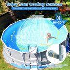 Pool Fountain for Above and Inground Pools,Upgraded Dual Spray Pool Aerator with 9-Color LED Lights and 4 Modes, 360° Adjustable Pool Sprinkler Fountain Pool Cooler Pool Accessories Pool Decor