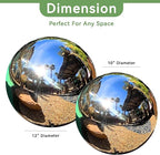 Lily's Home Gazing Globe Mirror Ball in Silver Stainless Steel - 10 Inch