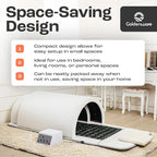 Golden Wave Far Infrared Sauna Dome, with 360° Body Coverage, Professional Home Spa Zero-EMF Unit with Therapeutic Stones, Single Person Use, White
