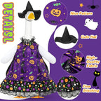 Halloween Porch Goose Outfit Set for 23'' Plastic Lawn Goose Statue Clothes Witch Skirt Halloween Costume for Outdoor Patio Yard Lawn Art Decor