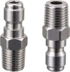 Tool Daily Pressure Washer Coupler, Quick Connect Plug, 1/4 Inch Male NPT Fitting, 5000 PSI, 2-Pack