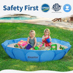 Alvantor Pet Swimming Pool Dog Bathing Tub Kiddie Pools Cat Puppy Shower Spa Foldable Portable Indoor Outdoor Pond Ball Pit 63"x12" Patent Pending