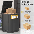 Package Delivery Box for Outside, with Delivery Sign 48 Gallon Storage with Lockable Secure, Large Resin Outdoor Package Drop Container