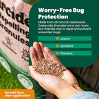 Cedarcide Lawn, Home & Garden Cedar Granules | Repels Fleas, Ticks, Ants & Mosquitoes | Smells Great, Easy to Use | Family & Pet Safe | 1 Bag (8 Lbs)