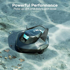 AIPER Cordless Robotic Pool Cleaner, Pool Vacuum Lasts 90 Mins, LED Indicator, Self-Parking, Ideal for Above-Ground Flat Pool up to 860 sq.ft