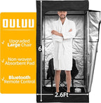 Portable Sauna for Home, 2.6L Steamer Portable Steam Sauna for Home, Personal Sauna with Big Sauna Chair, Remote Control, Oxford Fabric, 2.6’ x 2.6’ x 5.9’, Black, 1000W