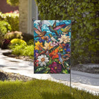 Hummingbird Garden Flag Small Flag Vertical Double Sided Outdoor Yard Flags 12.5x18 Inch for Decorative House Lawn