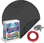 Winter Swimming Pool Cover for 24 ft Aboveground Round Pool Size, Superb Choice Series, Solid Material, Color - Iron Gray, Pool Cover Choice 5124-4CHOICE