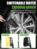 Portable Pressure Washer with 3.2 Gal Water Tank, Auto-Retract & Any-Length Lock Hose Water Hose, for Rinseless Car Wash, HVAC Coil Cleaning, Pet Care & Outdoor Use