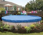ECOOPTS Round Pool Cover for Above Ground Pools, Swimming Pool Cover Protector Winter Safety Cover (15 ft, Blue)