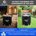 BINYUAN XL Ice Bath Tub for Athletes With Cover 99 Gal Cold Plunge Tub for Recovery, Multiple Layered Portable Ice Bath Plunge Pool Suitable for Gardens, Gyms and Other Cold Water Therapy Training