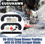 99-9313 Snow Blower Paddles with 55-8760 Scraper Blade Replaces Toro 125-1128, 99-9313 Paddle Kit, Toro 55-8760 Scraper Blade for Toro CCR 2000, CCR 2400, CCR 2450, CCR 3650 Snowblowers