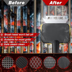 Grill Brush for Outdoor Grill - Bristle Free Grill Cleaner Brush, BBQ Brush with Durable Scraper for Cast Iron or Stainless-Steel Grates, 2 Replaceable Heat-Resistant Heads (Grill Brush Yellow)