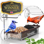 Window Bird Feeder with Strong Suction Cups - (Upgraded 2025 Model) Clear Acrylic Feeder Window for Cats Bird House Gift