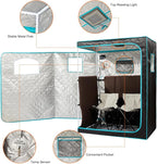 Full Size Infrared Sauna for Home, 2 Person Large Space Personal Home Sauna for Relaxation & Detox, 1500W Dry Heating Technology Indoor Saunas