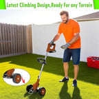 Weed Wacker Cordless Adjustable Weed Eaters 3 in 1 Electric String Trimmer Lawn with Two Battery with Charger Comes with Multiple Blades for Yard,Green,Garden(Coffee)