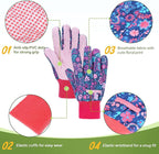 Gardening Work Gloves, Flexible and Breathable Garden Gloves, Gardening Gifts for Women, Machine Washable