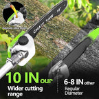 4-in-1 Cordless String Trimmer/Edger Electric Pole Hedge Trimmer 2 * 5000mAh Battery Powered Pole Saw Portable Weed Wacker and Brush Cutter Blade, Multi-Tool Kit for Grass Garden Lawn Care