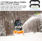 117-7700 Snow Blower Paddles with 117-7717 Scraper Blade Replaces Toro 117-7700 for Toro Power Clear 180 418ZE 418ZR 518ZE 518ZR 38282 38472 38473 38273 38283, 18" Power Clear Snowthrower