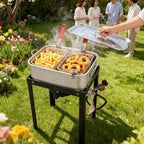 18 QT Deep Fryer Lid Aluminum Fryer Cover 16.5"×13.4" Ideal for Fryer