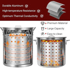 OT1001 Outdoor Fryer, Seafood Boil Kit, Featuring a Propane Burner, Propane Regulator, and a 100QT Pot with Basket, Built For Patio Garden Outdoor