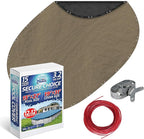 Winter Swimming Pool Cover for 15 ft x 27 ft Aboveground Oval Pool Size, Secure Choice Series, Solid Material, Color - Sandstone Tan, Pool Cover Choice 571527-4CHOICE