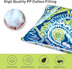 Pack of 2 Patio Lumbar Pillows, 12"x20" Fade Resistant Outdoor Waterproof Lumbar Pillow with Inners, Decorative Garden Lumbar Cushions for Home Patio Terrace Sofa Use