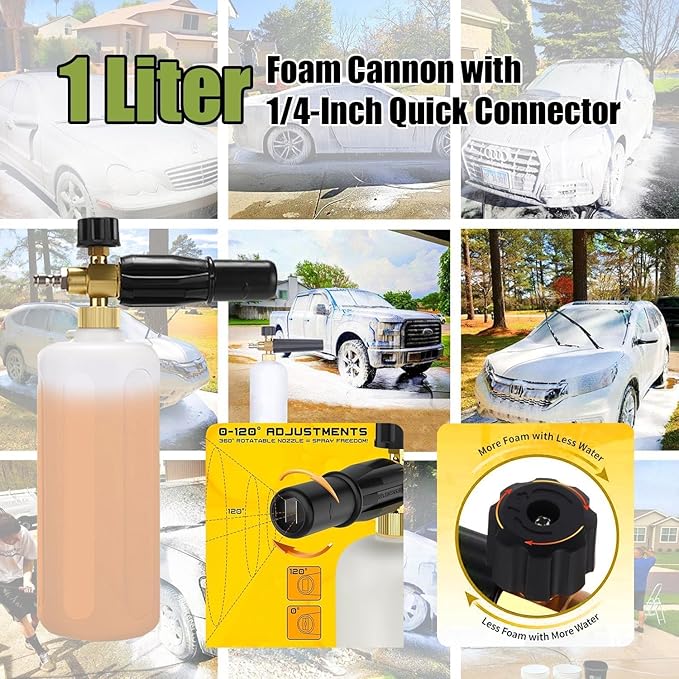 Wall Mounted Pressure Washer - 5500 PSI 3.6 GPM, 5 Levers Power Washer with 98FT Retractable Hose for Car/Driveway(Black)