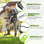 WORKPRO Weed Puller Tool with Long Adjustable Handle (33", 46"), Stand Up Heavy Duty Weed Remover- 4 Claw Steel Head & Foot Pedal for Easy Weeding, Detachable Dandelion Picker for Lawn/Yard/Garden