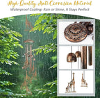 Giraffe Wind Chimes for Outside,Gardening Gifts for Giraffe Lover，Women，Men，Mom，Birthday Party Decorations,Memorial Gifts,Wind Chimes Outdoors，Indoors,Room,Home,Wall,Garden,Patio,Yard Decor