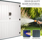 Outdoor Storage Cabinet, 52 Cu ft Resin Storage Box for Patio Garden Yard - Weatherproof Outdoor Storage Shed for Tools Pool Supplies - Lockable Vertical Storage Shed