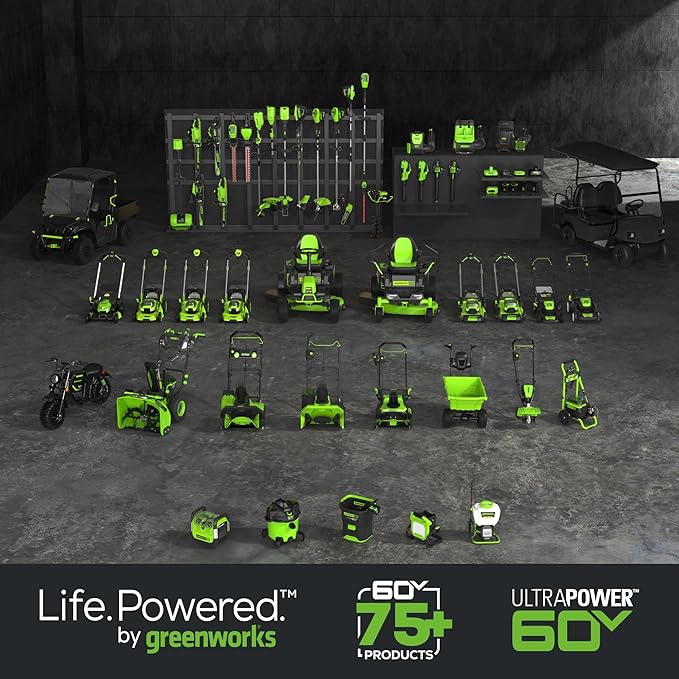 Greenworks 60V 16" Brushless Cordless String Trimmer, Attachment Capable, 4.0 Ah Battery & Charger