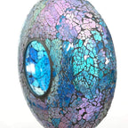 Fly Through Wild Bird Feeder Garden Hanging Bird Feeder Mosaic Circle Squirrel Proof for Outdoor Decoration,Blue