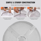 Fire Pit Spark Screen Round 27", Reinforced Heavy Duty Steel Metal Cover, Outdoor Firepit Lid, Easy-Opening Top Screen Covers Round with Ring Handle for Outdoor Patio Fire Pits Backyard