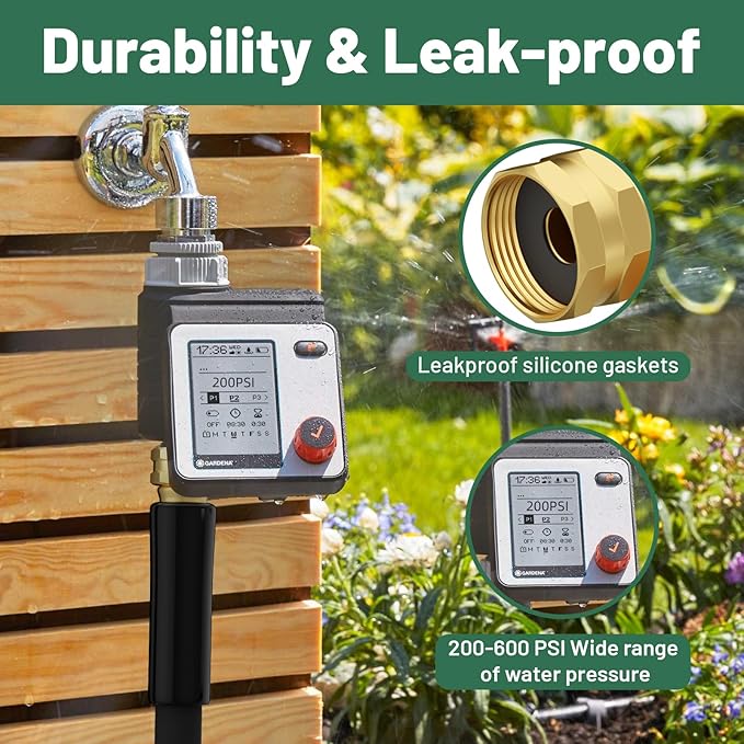 Garden Hose 75 ft x 5/8 in Heavy Duty Water Hose, Flexible and Durable, Lightweight Rubber Hybrid Hose, Leak-Free Connections, Male to Female Fittings, BT75B, Black